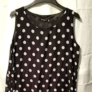 Long  Kuiyige polka dot dress